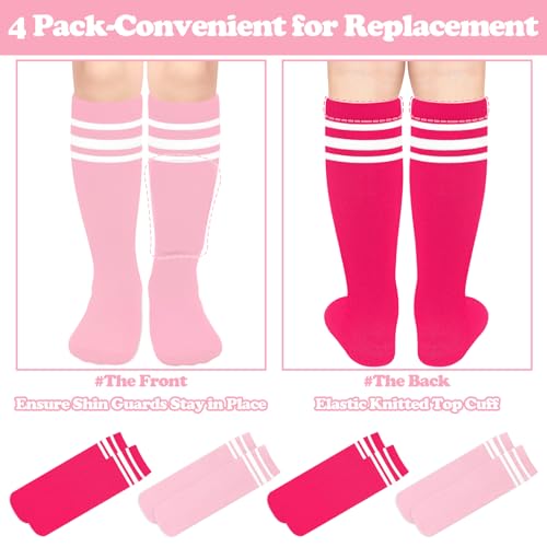Image of Sarfel Youth Toddler Soccer Socks Kids Baseball Socks Youth Boys Girls Knee High Softball Football Accessories Tube Cotton