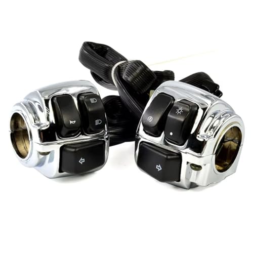 Interrupteur de guidon moto étanche blanc 1 pouce pour Sportster et Softail 1996-2012