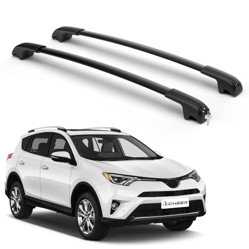 Richeer 220LBS Roof Rack Cross Bars for 2013-2018 RAV4 with Side Rails, Heavy Duty Aluminum Cross...