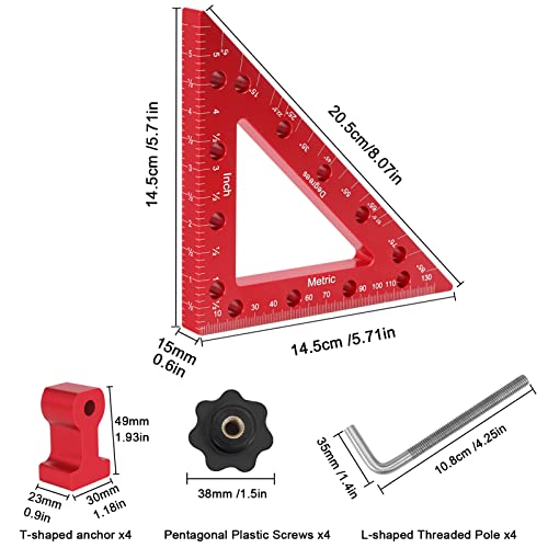 45 & 90 Degree Right Angle Clamp Set For Woodworking, 2 Pack 5.5'' Multifunction Precision Positioning Square Clamp For Carpenter, Corner Clamping Square Tool For Picture Frame Box Cabinets Drawers #TOP1