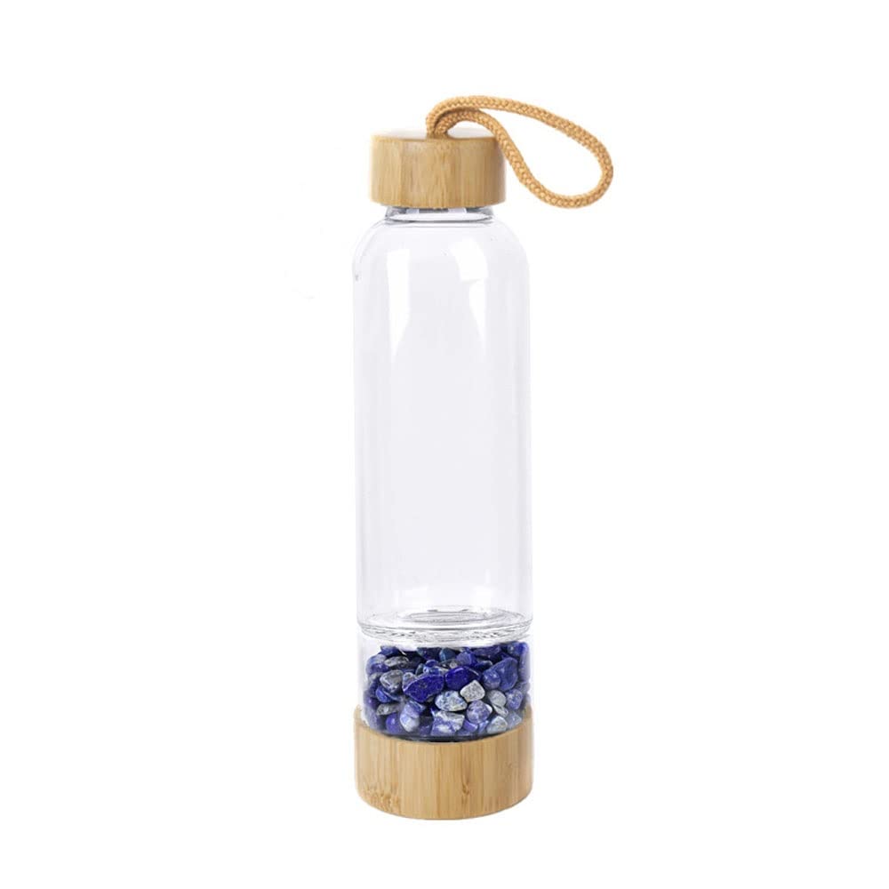 Bouteille de quartz reiki en lapis-lazuli pour vos séances de yoga et méditation