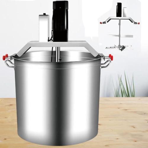 ToayNia Olla Mezcladora De Alimentos Comercial, Máquina para Freír con Base De Olla Caliente Multifuncional, Agitador De Salsa De Sopa con Base De Condimento para Olla Caliente 80L