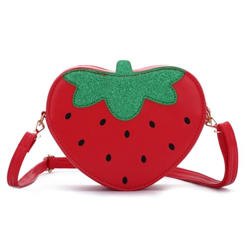 Strawberry Shape Purse Cute Strawberry Shoulder Handbag Fruit Shaped Purse Bag