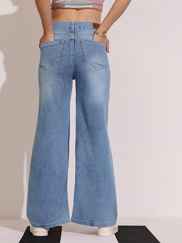 Image of Dolce Crudo Women's High Waist Straight Fit Jeans