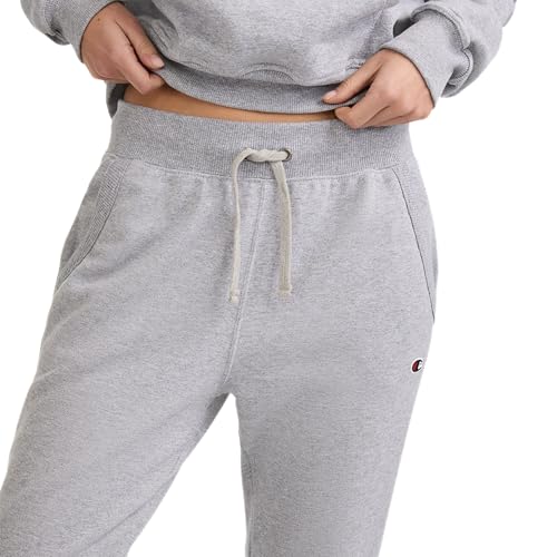 Champion Women's Fleece Joggers, Sweatpants, Standard Fit, Midweight, Script & C Logo, Available in Regular and Plus, Oxford Gray - C Logo, Small by Champion - Used condition - Image 3