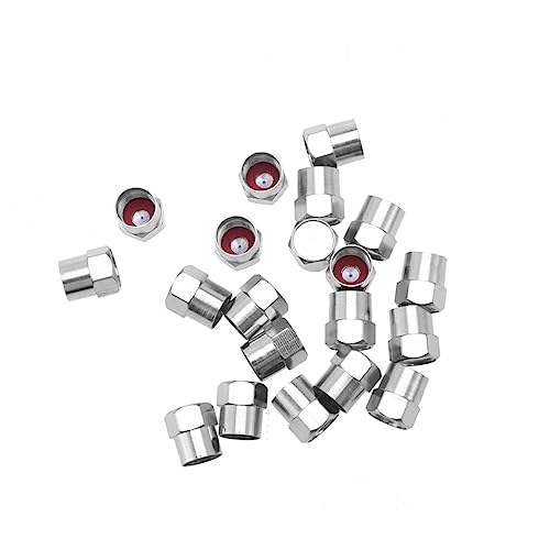 BESPORTBLE 60 piezas tapas para válvulas de neumáticos con diseño hexagonal medio, hechas de material de calidad para proteger válvulas y extender la vida útil del neumático para autos, autobuses, camiones, motocicletas y bicicletas miniatura 6