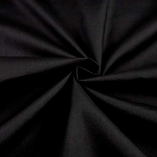 Ben Textiles 60'' Poly Cotton Broadcloth Fabric, Black, Fabric by the yard - Thumbnail 3