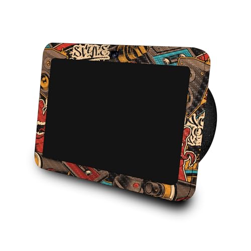 Image of Carbon Fiber Skin Compatible with Amazon Echo Show 8 (3rd Gen, 2023) - Orange Hip Hop - Premium 3M Vinyl Protective Wrap Decal Cover - Easy to Apply | Crafted in The USA by MightySkins