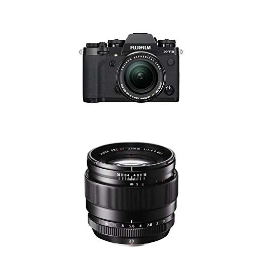 Fujifilm X-T3 - Cámara de objetivo intercambiable sin espejo, con sensor APS-C de 26,1 Mpx, video 4K/60p DCI, pantalla táctil, WIFI, Bluetooth, negro, Kit con objetivo X-T3 + XF18-55mm + XF23mm