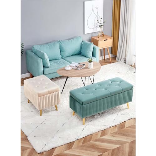 Coffre de rangement velours et banc de lit moderne pour décoration maison