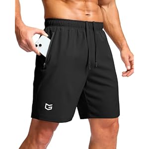 G Gradual Men’s Athletic Running Shorts with Zipper Pockets Quick Dry 7″/ 5″/ 9″ Workout Gym Shorts for Basketball Hiking