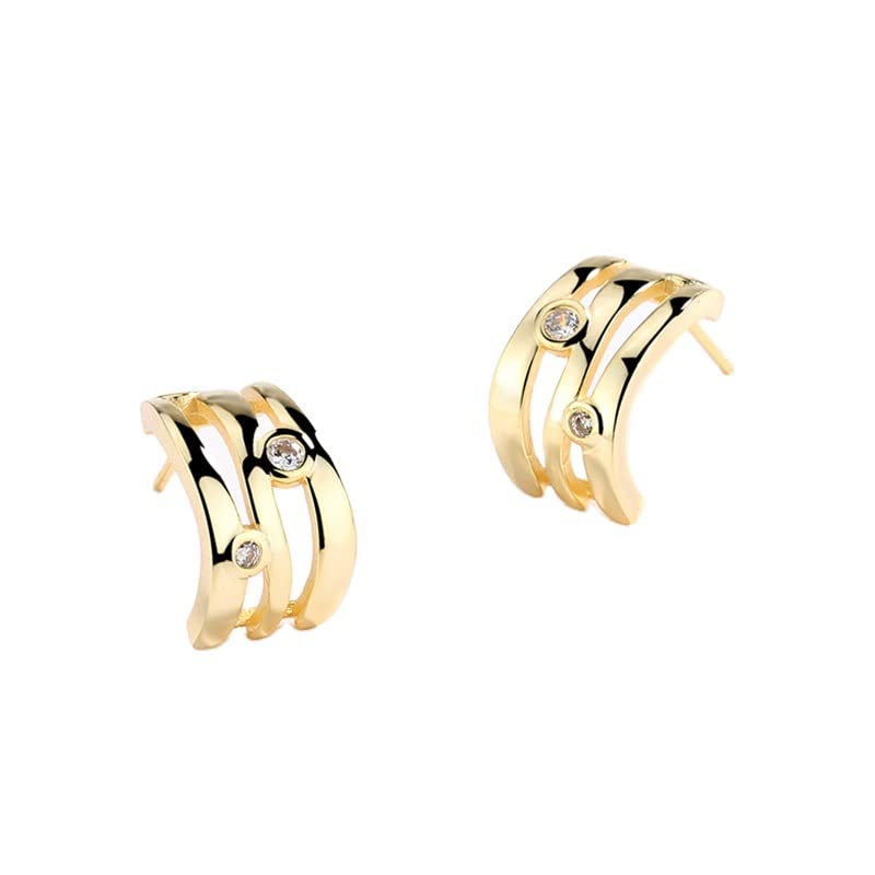 耳飾り Amazon.com: ZcerA S925纯银耳钉女镶钻几何立体耳环耳饰银饰品