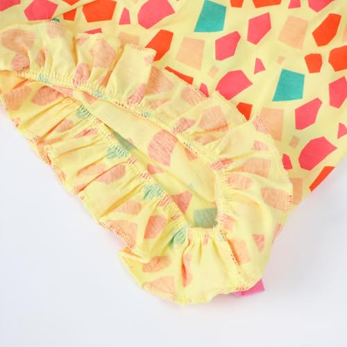 Image of HILEELANG Toddler Girl Summer Short Outfit Sets Cotton Short Sleeve Tops Tees Shorts Clothing Sets
