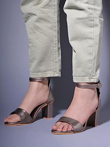Image of Shoetopia Stylish Ankle Strap Block Heeled Sandals for Women & Girls