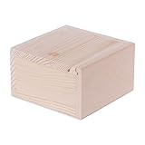 Material: Madera SimpleLife Caja de Almacenamiento de joyería Hecha a Mano Caja Simple de Madera para Organizador de Anillos Caja de Dulces, 7x7x4cm