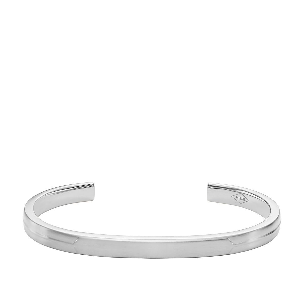 Fossil Pulsera para hombre en acero inoxidable con brazalete abierto
