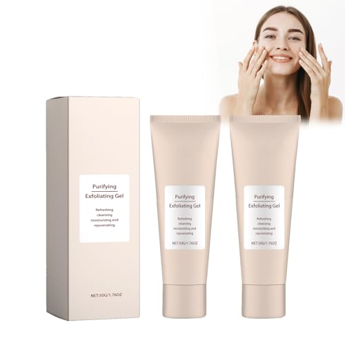 Gel Exfoliante Purificante, Gel Exfoliante Descamante, Limpiador Exfoliante Facial y Corporal, Exfoliación Profunda Limpiadora para el Cuidado de la Piel, Exfoliación Suave Calmante y Refrescante