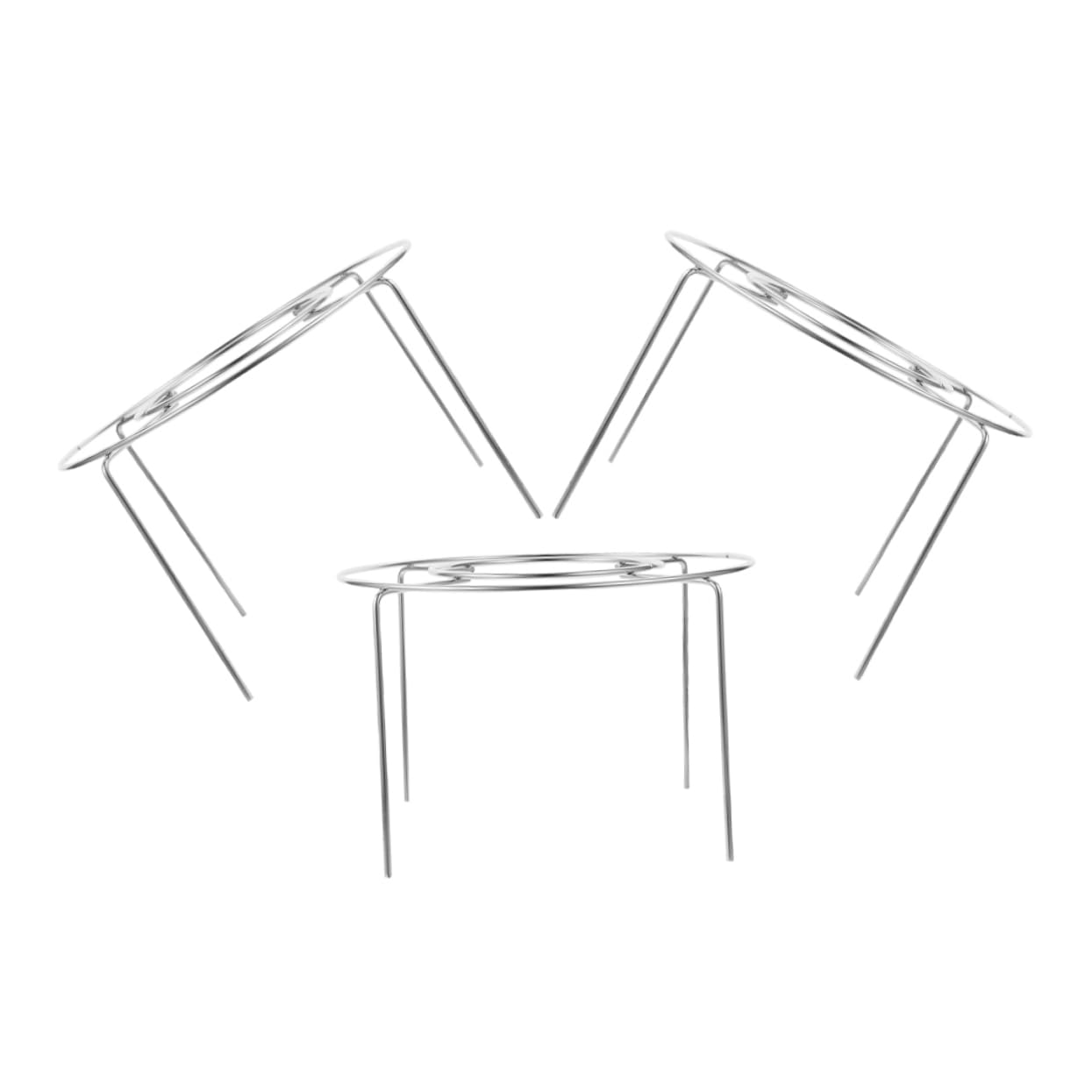 PRETYZOOM 3pcs Stainless Steel Cake Cooling Rack Wire Baking Rack for Bread Cakes and More Elegant Design for Versatile Kitchen Use for Steaming Baking and Cooling