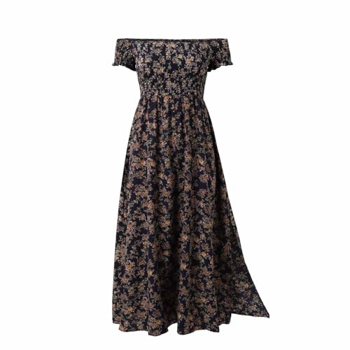 Robe d'été de plage longue et fluide à imprimé floral bohème