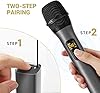 TONOR Wireless Microphone, UHF Metal Cordless Handheld Mic System with Rechargeable Receiver, 1/4” Output for Amplifier, PA System, Singing Karaoke Machine, 60 m (TW620), Grey #3