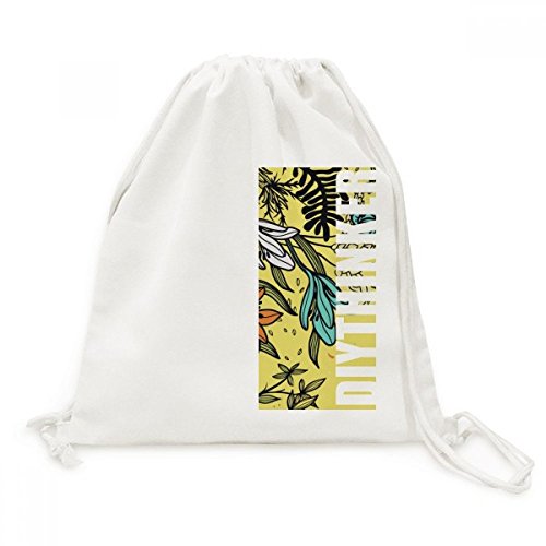 Sac de voyage à cordon Lily Fleurs en toile pour vos sorties et balades
