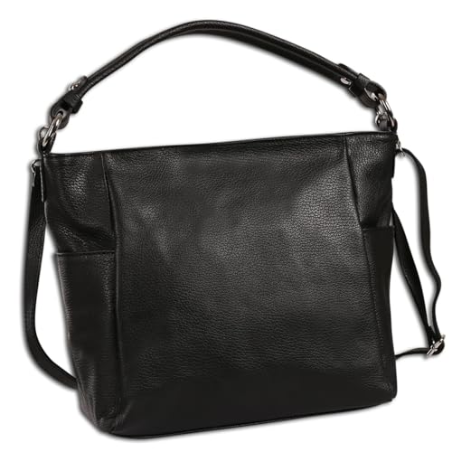Sac à bandoulière en cuir pour femme noir OTT199SS1 petit format tendance