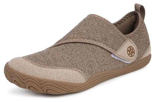 Image of Sisttke Diabetic Shoes for Women Men Adjustable Wide Width Orthopedic House Slippers Arch Support Walking Shoes for Arthritis Edema Plantar Fasciitis Swollen Feet Elderly Indoor Outdoor Brown