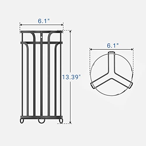 Toilet Paper Storage Holder Stand - Gslife 2 Pack Metal Free-Standing Toilet Paper Holder For 3 Rolls Of Toilet Tissue For Bathroom Organizer, Black #TOP6