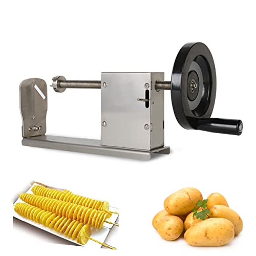 Cortador en Espiral de Patatas, máquina Manual de Torre de Patatas Fritas, Cortador de Patatas Tornado de Acero Inoxidable, Cortador de Patatas Fritas Tornado, máquina cortadora de