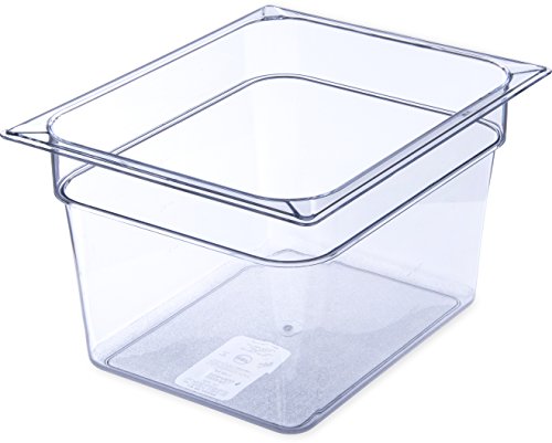 Carlisle Foodservice Products 10223B07 Storplus Half Size Food Pan, Polycarbonate, 8" Deep, Clear #TOP11