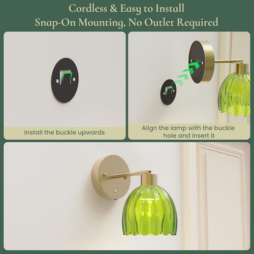 Aplique de pared recargable para paredes sin enchufes con batería de 8000 mAh 7