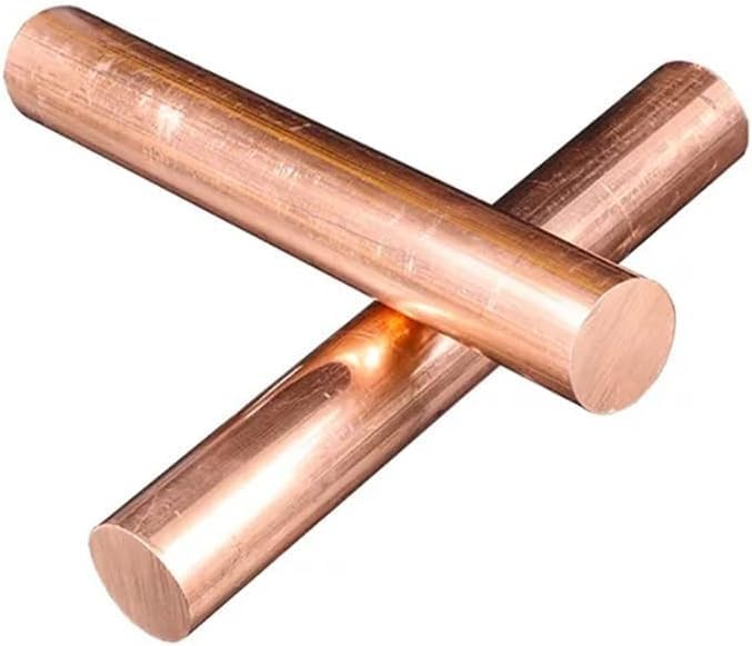 Kupfer, T2 Kupfer runder dünner Stab Vollstab-Zylinderdrehmaschine for verschiedene Wellenschweißdurchmesser 0,8–10 mm Länge 500 mm/19,7 Zoll 2 Stück, 5 mm x 500 mm(7mm*500mm)