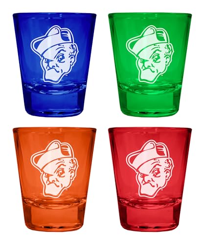 Vasos de vidrio 4 piezas diseño multicolor 2oz