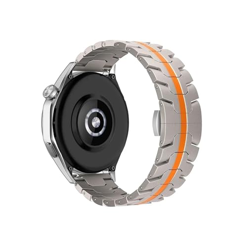 Asteid 22mm �X�e�����X�X�`�[�� �r���v�o���h Huawei Watch GT5 4 3 Pro 46mm 2e /Amazfit GTR 47mm /Balance�p(�`�^���I�����W B�A22mm)