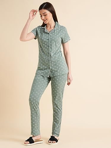 Image of Sweet Dreams OCW-3054 Bossa NOVA Green Pyjama Set