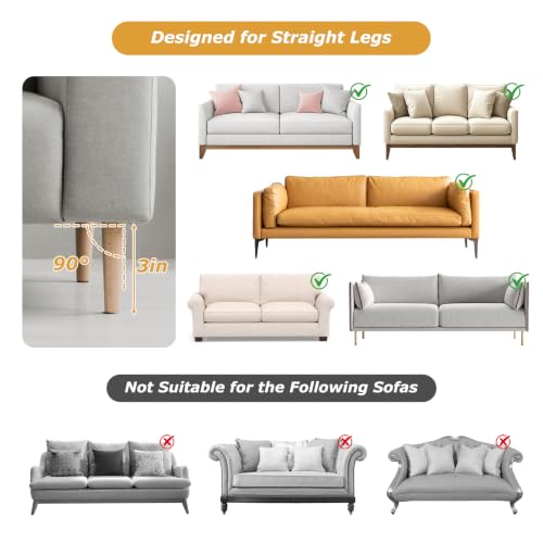 Under Couch Blocker 3" x 13 ft, Elastic Sofa Gap Bumper for Straight-Leg - image 5