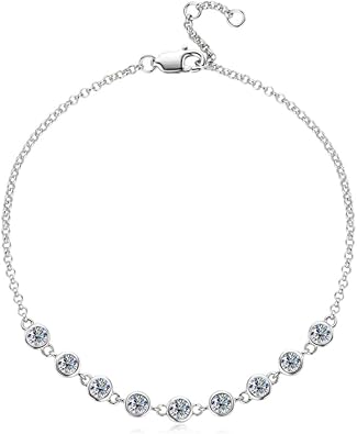 14K Gold 1ct Diamond Bracelets for Women with Lobster buckleVSVVS,D-Color