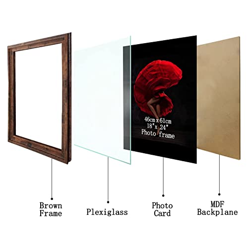Zbeivan 18X24 Picture Frames Set Of 2 Rustic 24X18 Photo Frame For Vertical Horizontal Wall Hanging #TOP3