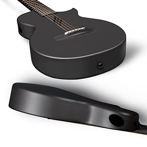 Image of ENYA NOVA GO BK Acoustic Guitar, Carbon Fiber, Lightweight, Thin Body, Case Included, Travel Guitar