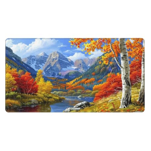 Tapis De Souris Paon Tapis De Souris Gaming XXL 1000X500X3Mm Tapis Souris Papillon Tapis De Bureau sous Main avec Base en Caoutchouc antidérapante, Mouse Pad À Bords Cousus, pour Gaming Accessoire