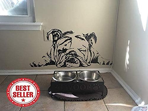 Miniatura 2 de Calcomanía de bulldog inglés, Bulldog inglés, Bulldogs inglés, arte de pared de bulldog inglés, Bulldog inglés (18 x 40 pulgadas)