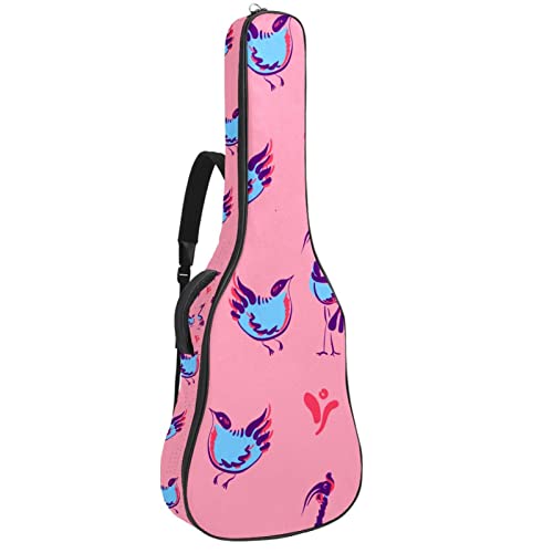 Sac à dos guitare imperméable motif ancrages bleus pour musiciens voyageurs