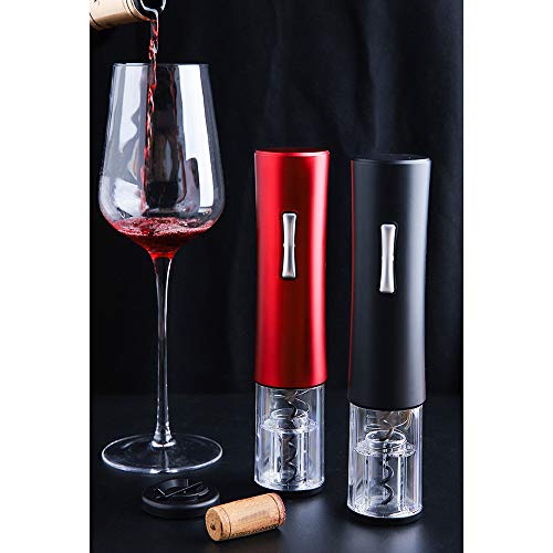 KKmoon Abridor de vinho elétrico, abridor de saca-rolhas elétrico automático e recarregável (aço ino