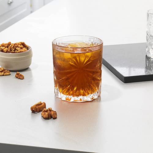 Image of Premium 280 ML Water & Juice Drinking Glasses Set of 6 Vintage Glassware Set for Juice, Cocktail, Mocktail,Whisky All Beverages Everyday Uses for Gift (6, MT-14)