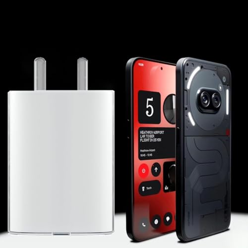 Image of Nothing 45W Original Rapid Charger Adapter for Nothing Phone 3a /Phone 3a Pro /2A /Phone 2a Plus /2 /Phone 1 /Pixel 9 Pro XL /S24 Ultra /S23 | Upto 50W Power Charger, 45Watt C-Type Charge, White