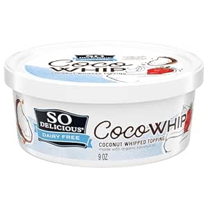 So Delicious Dairy Free CocoWhip Original, Vegan, Non-GMO Project Verified, 9 oz. Tub
