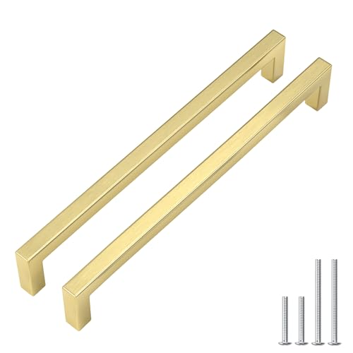 Goldenwarm 25 Pack 10-1/16" CC Brushed Gold Cabinet Pulls Kitchen Handles by Goldenwarm - Used condition - US$86.44