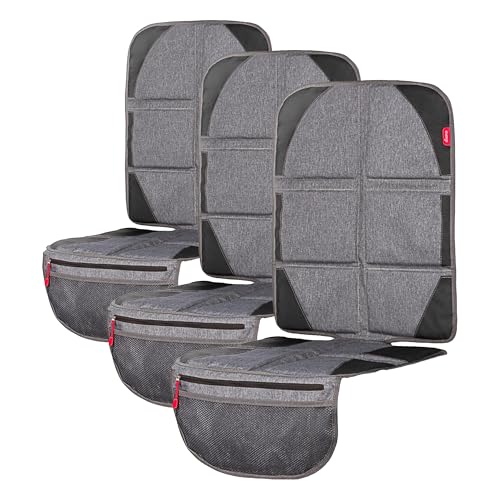 Image of Diono Ultra Mat and Heat Sun Shield Complete Back Seat Upholstery Protection with Integrated Heatshield, Crash Tested, Water Resistant Protection, Durable, Anti-Slip, 3 Mesh Storage Pockets