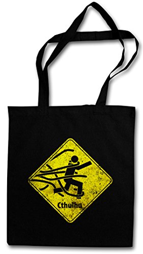 Urban Backwoods Caution Cthulhu Sign Borse