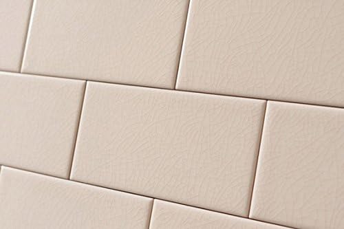 Sample of Crackle Glaze Camden Cream Subway Wall Tiles 7.5x15cm